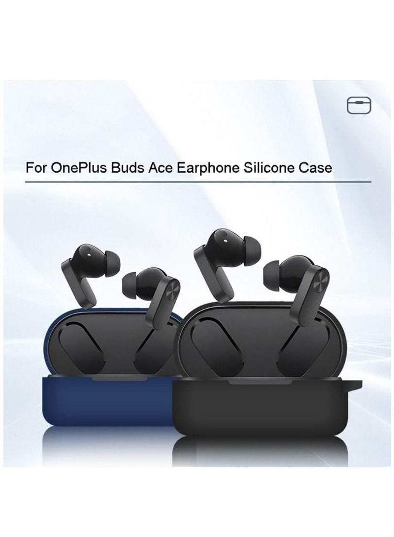 Silicone Case Compatible with OnePlus Buds Ace Protective Cover with Carabiner Front LED Visible Support Wireless Charging  - Image 3