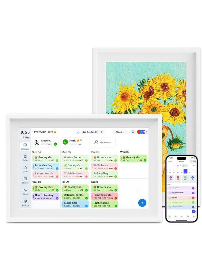 JEEJIA Calendar Digital, 10.1" Digital Calendar, Meal Planner,To Do List, Duty Chart 1127 01 - Image 1