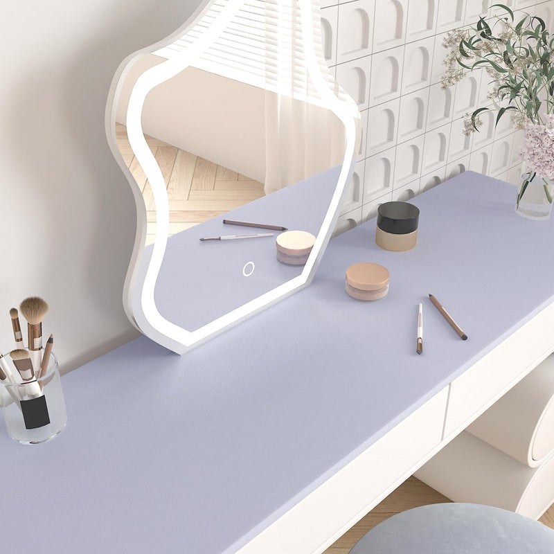 CHIHUT Lavender Purple Peel and Stick Velvet Drawer Liner Soft Velvet Wallpaper for Bedroom Living Room Self Adhesive Felt Sheets for Jewelry Box Drawer Liner Fabric Purple Contact Paper 12"x472" - Image 3