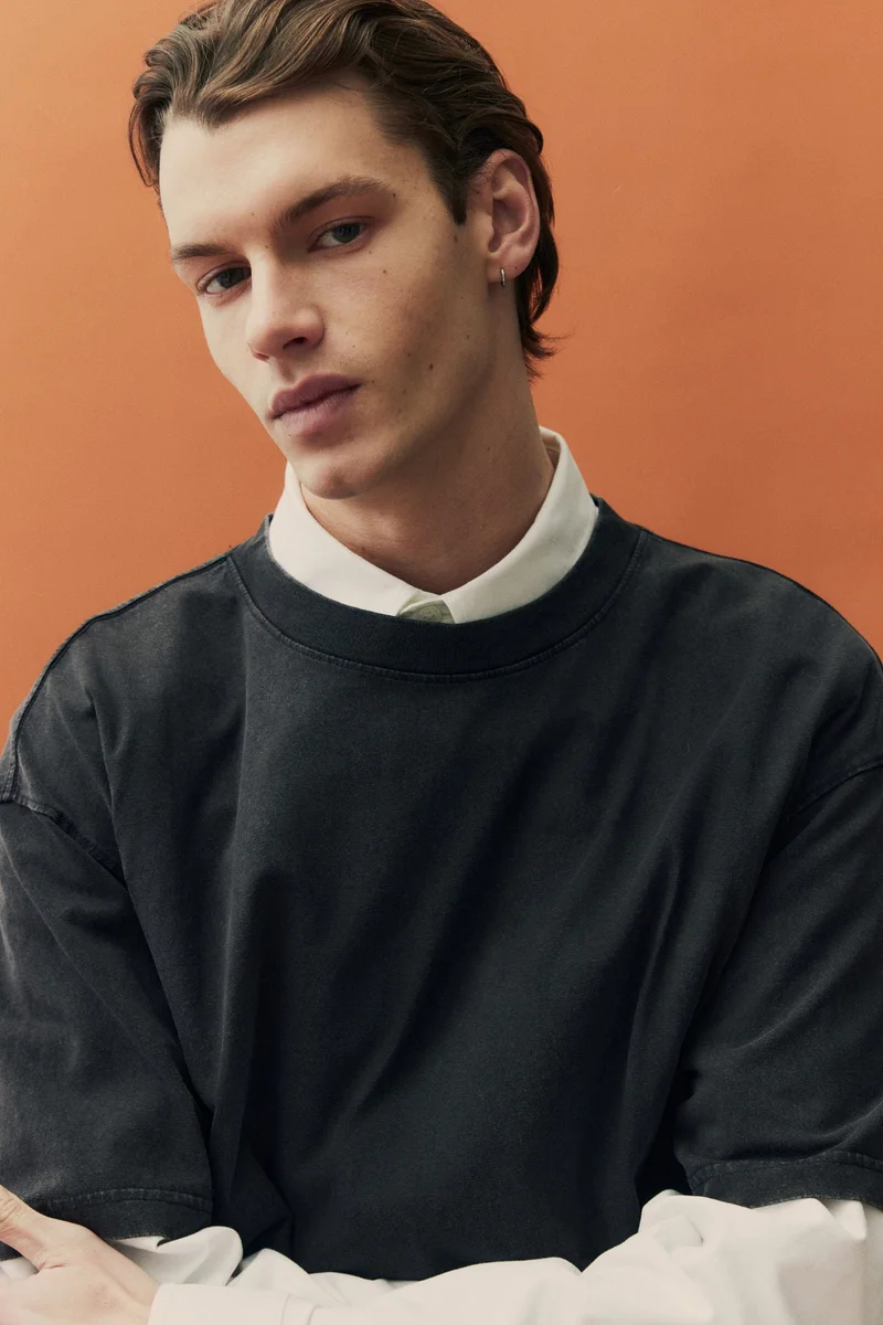 H&M Loose Fit Washed T-shirt