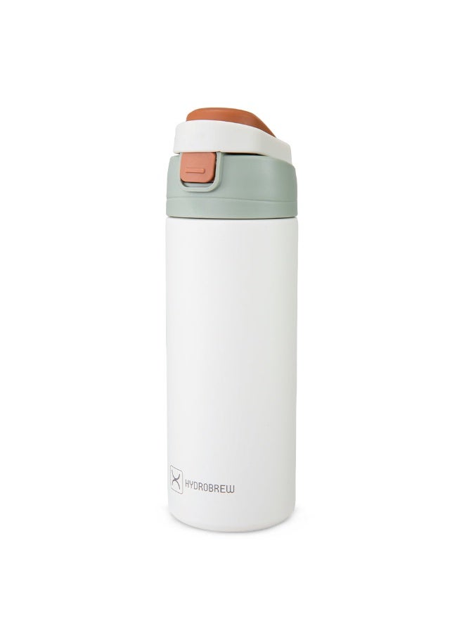 HydroBrew SipSwitch™ Insulated Water Bottle 720ml – Leakproof, Stainless Steel, Straw & Spout Lid -Ivory Grove - Image 1