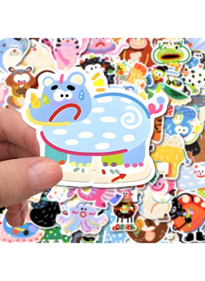 100 Cartoon Animal Illustrations Cute Cute Pet Series Stickers Exquisite Hand Account Decoration Mobile Phone Shell Diy Stickers-Color:Sharing Pack Special Price - [repeat 200 Sheets] Special Price [ordinary Opp Bag] The Event Is Only 3 Days Left  - Image 5