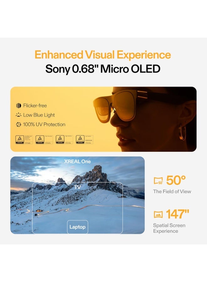 XREAL One AR Glasses X1111 1080p 120Hz 50° FOV Black - Image 5