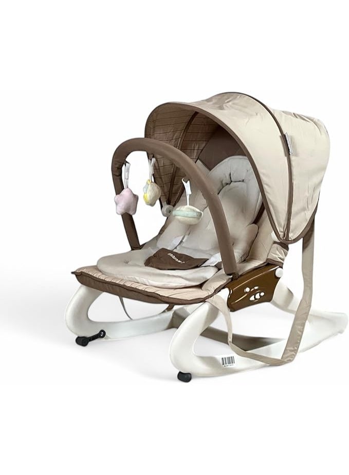 AL BADER Baby Rocking Chair, Baby Swing for Infants Baby Rocker 2 Speeds, With Playing music, Adjustable Rocking Chair With Reclining Backrest, Babys Swings For Newborn, Swing For Infants - Image 1