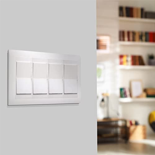 TayMac A4000W Allure Nonmetallic Wallplate Frame with 4-Gang, White - Image 5