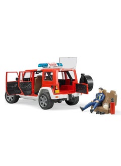 Bruder Bruder Jeep Wrangler Unlimited Fire Vehicle with Fireman  - Image 2
