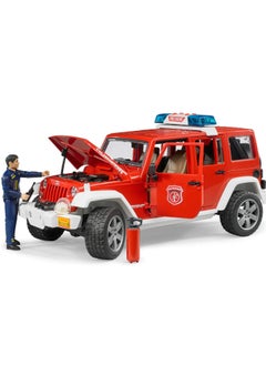 Bruder Bruder Jeep Wrangler Unlimited Fire Vehicle with Fireman  - Image 5