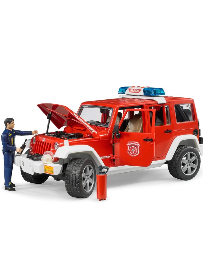 Bruder Bruder Jeep Wrangler Unlimited Fire Vehicle with Fireman  - Image 5
