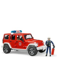 Bruder Bruder Jeep Wrangler Unlimited Fire Vehicle with Fireman  - Image 1