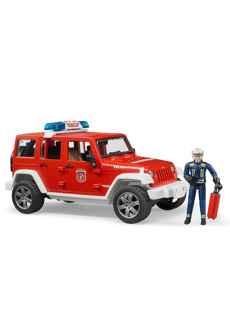 Bruder Bruder Jeep Wrangler Unlimited Fire Vehicle with Fireman  - Image 1