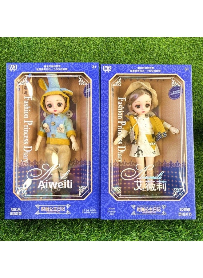 Fashion Fashion Fashion Doll Exquisite Hand Set Girl Toy Princess Holiday Birthday Gift-Color:Princess Doll Purple 1 Box - Image 4