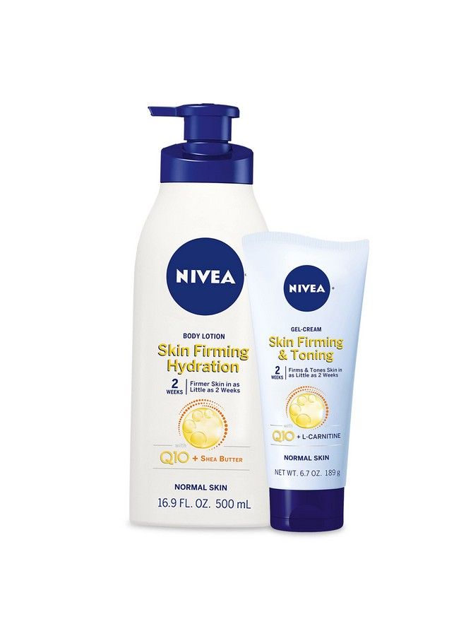 Nivea Skin Firming Body Lotion Variety Pack With 16.9 Fl Oz Hydrating Body Lotion And 6.7 Oz Skin Firming Gel Cream - Image 2