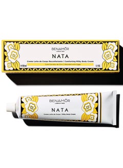 BENAMÕR Benamor Nata Milky Body Cream Creamy Moisturiser Enriched with Egg Extract Comforting and Plumping Body Care Gourmet Scent Paraben Free 150ml  - Image 1