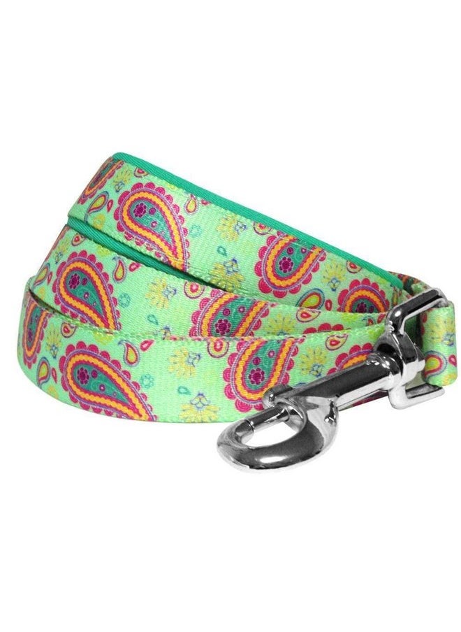 Blueberry Pet Blueberry Pet 5 Colors Paisley Flower Print Dog Leash with Soft & Comfortable Handle, 5 ft x 5/8", Emerald Green, Small, Leashes for Dogs  - Image 2