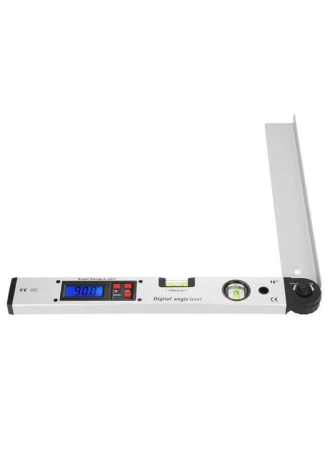 Generic 0-225 Degree Digital Angle Level Meter Angle Finder Gauge 400mm 16inch Electronic Protractor Inclinometer with Dual Spiritlevel for Horizontal Vertical Measurement  - Image 4