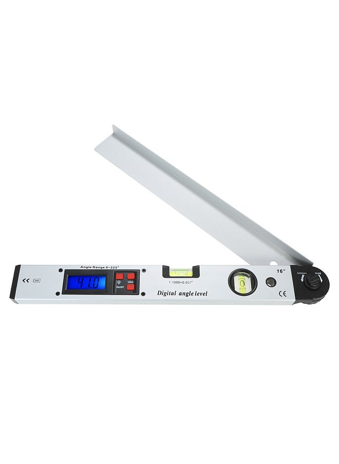 Generic 0-225 Degree Digital Angle Level Meter Angle Finder Gauge 400mm 16inch Electronic Protractor Inclinometer with Dual Spiritlevel for Horizontal Vertical Measurement  - Image 5