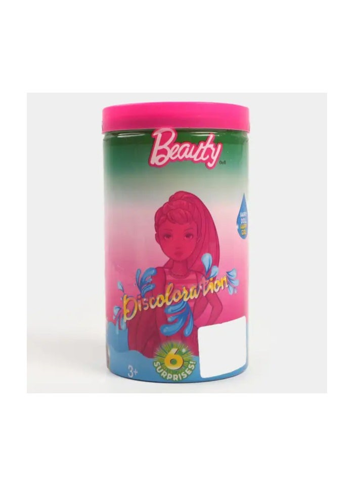 Generic Color Reveal Doll with 6 Surprises: Water Reveals Confetti Print Doll's Look & Color Change on Hair  - Image 1
