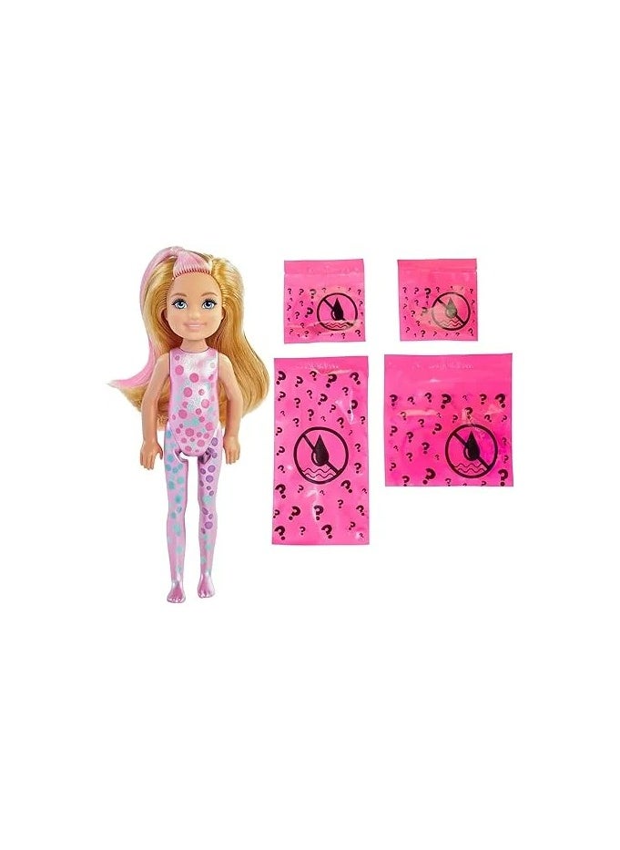 Generic Color Reveal Doll with 6 Surprises: Water Reveals Confetti Print Doll's Look & Color Change on Hair  - Image 2