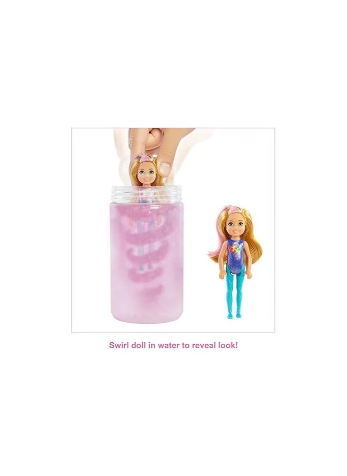 Generic Color Reveal Doll with 6 Surprises: Water Reveals Confetti Print Doll's Look & Color Change on Hair  - Image 3