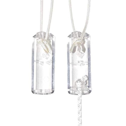 HomeAmore Condensers, 5 Pack for Blinds. Safety Tassels, Clear Slick Design. Modern Easy Blind Upgrade. Replace Your Old, Broken and Sun Damaged Ones Easily. Quick and Easy Fix. for Cords Upto 1.8mm. - Image 1