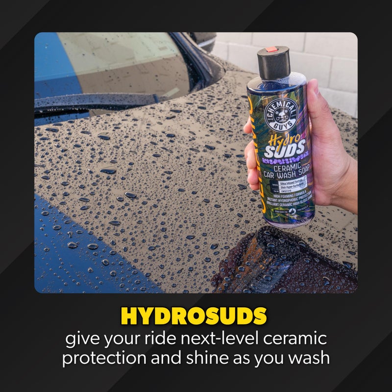 Chemical Guys HydroSuds Ceramic SiOâ‚‚ Shine High Foaming Car Wash Soap - Foam Cannon Soap, Works with Foam Guns or Bucket Washes for Cars, Trucks, Motorcycles, RVs, and More, Berry Scent - 16 oz - Image 3