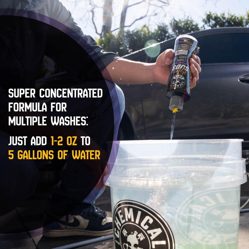 Chemical Guys HydroSuds Ceramic SiOâ‚‚ Shine High Foaming Car Wash Soap - Foam Cannon Soap, Works with Foam Guns or Bucket Washes for Cars, Trucks, Motorcycles, RVs, and More, Berry Scent - 16 oz - Image 5