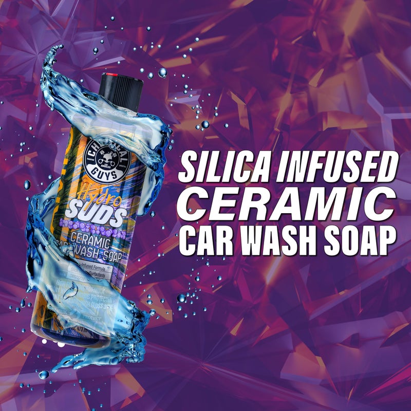 Chemical Guys HydroSuds Ceramic SiOâ‚‚ Shine High Foaming Car Wash Soap - Foam Cannon Soap, Works with Foam Guns or Bucket Washes for Cars, Trucks, Motorcycles, RVs, and More, Berry Scent - 16 oz - Image 2