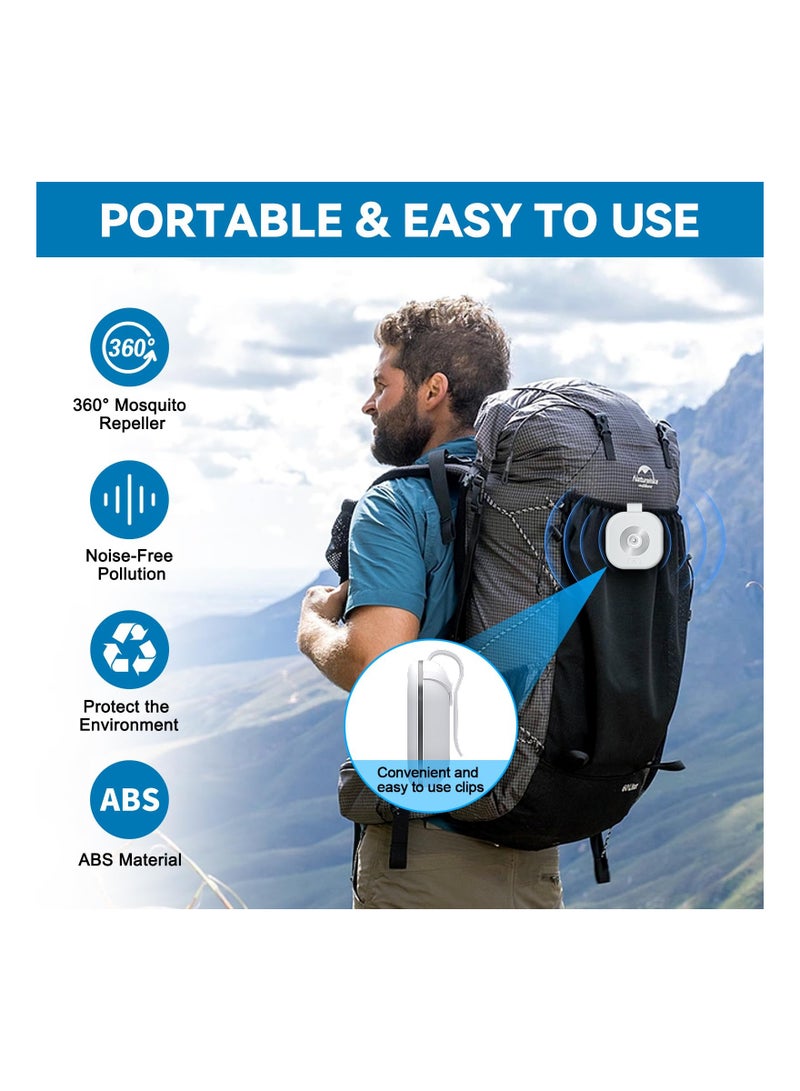 KASTWAVE Mosquito Repellent Bug Zapper Portable Intelligent Ultrasonic Insect Repellent Mosquito Zapper Ultrasonic Outdoor Mosquito Repellent Outdoor Zapper Mosquito Spary Can be Hung Zapper Indoor (White) - Image 3