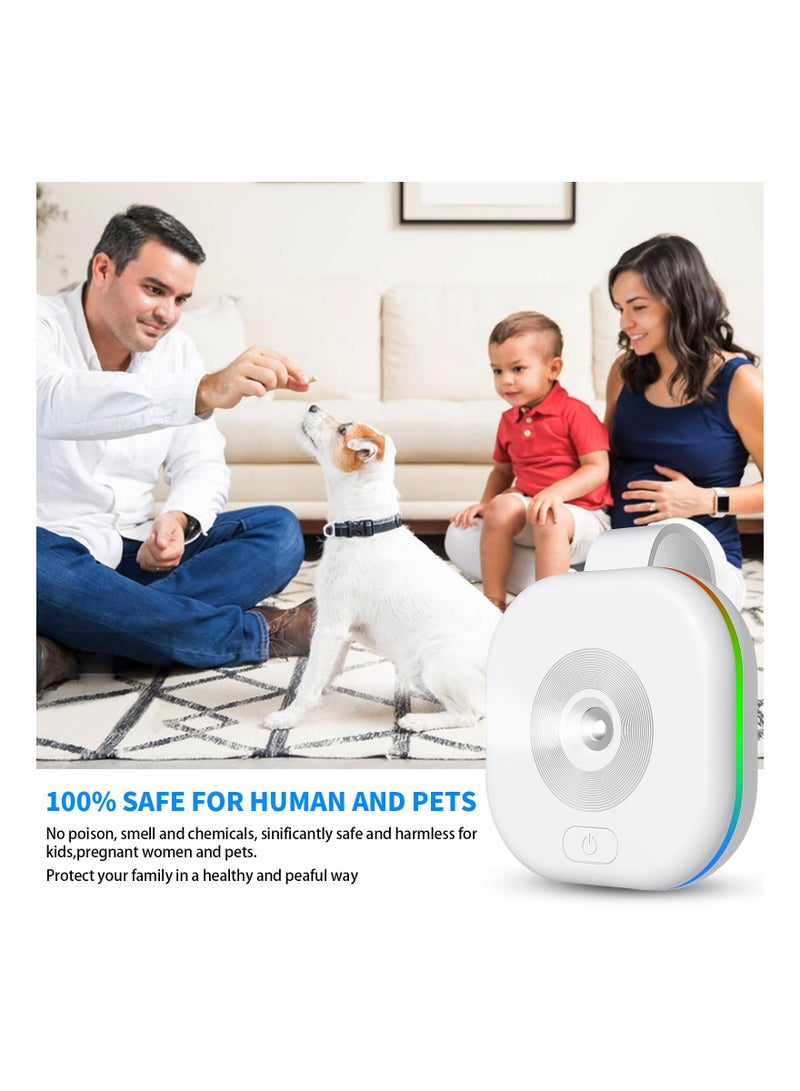 KASTWAVE Mosquito Repellent Bug Zapper Portable Intelligent Ultrasonic Insect Repellent Mosquito Zapper Ultrasonic Outdoor Mosquito Repellent Outdoor Zapper Mosquito Spary Can be Hung Zapper Indoor (White) - Image 5