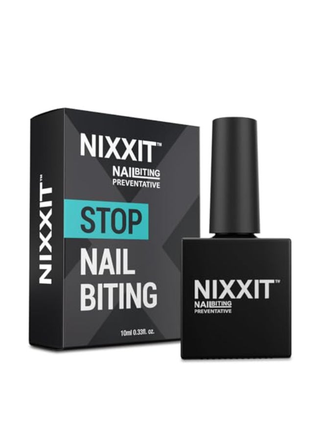 NIXXIT Nail Biting Prevention for Adults No Bite Nail Polish Stop Biting Now with Anti Bite Bitter Polish Safe and Effective Bad Tasting Stopper Treatment 10ML Bottle - Image 1