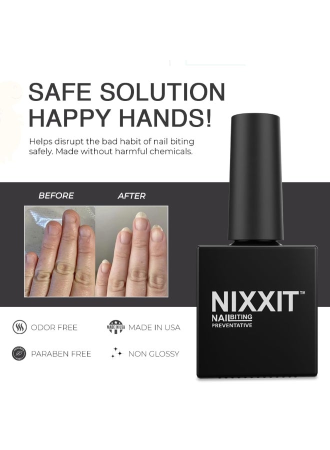 NIXXIT Nail Biting Prevention for Adults No Bite Nail Polish Stop Biting Now with Anti Bite Bitter Polish Safe and Effective Bad Tasting Stopper Treatment 10ML Bottle - Image 4