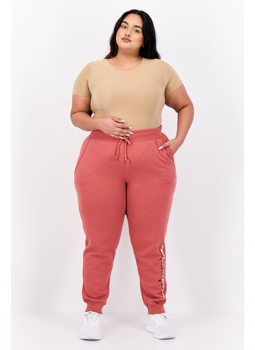 Champion - Women Plus Size Brand Logo Outdoor Sweatpants, Rust - Image 1