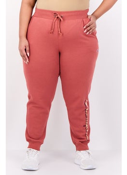 Women Plus Size Brand Logo Outdoor Sweatpants, Rust