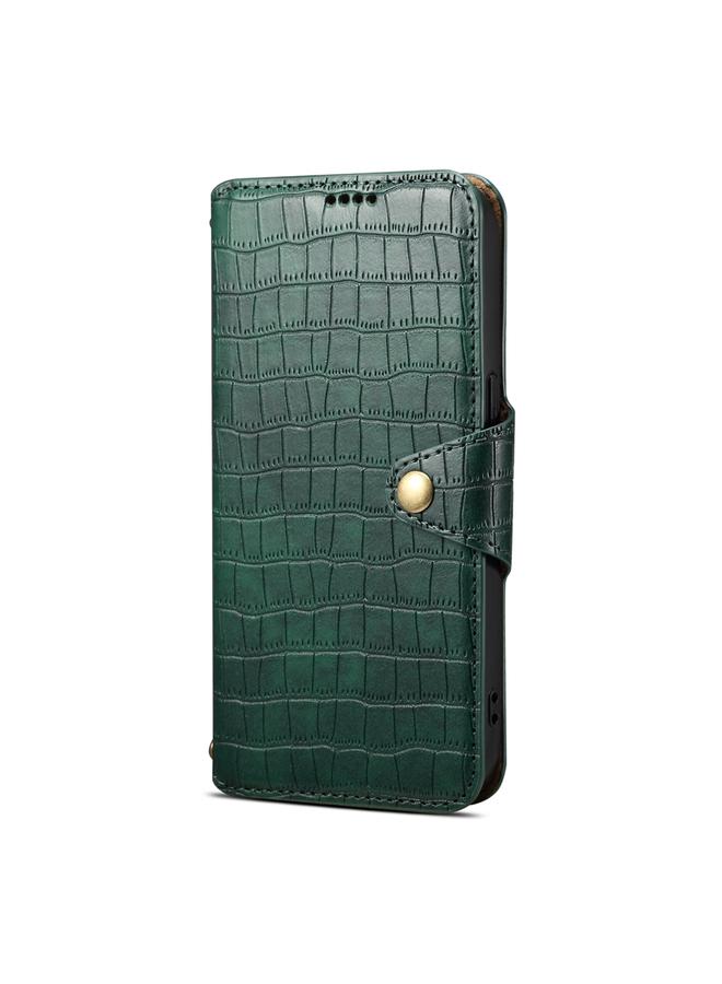 Denior Case For Samsung Galaxy A33 5G Crocodile Texture Oil Edge Leather Phone Case - Image 2