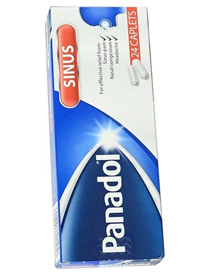 Panadol - Sinus Tablet Relief Sinus Pain Nasal Congestion Headache Paracetamol  24 Caplet - Image 1