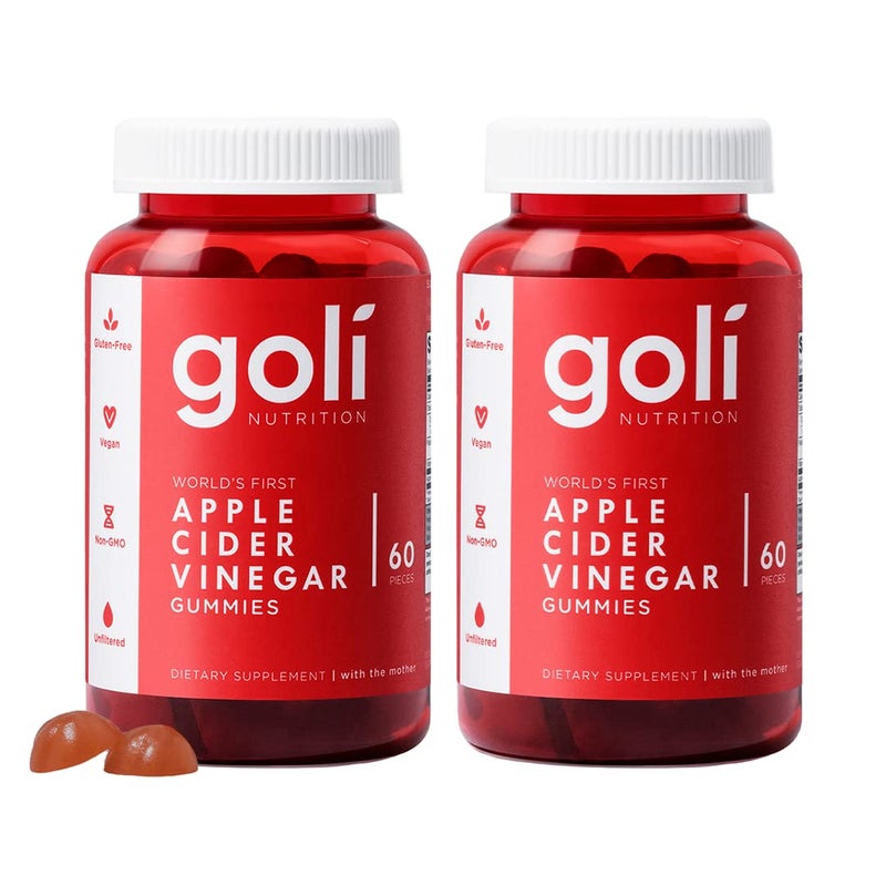 Goli Nutritional Supplement, Apple Cider Vinegar Gummy Vitamins Nutrition, 2 Pack of 60 Count - Image 1
