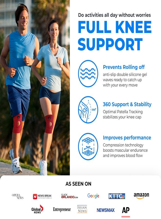 Modvel ELITE Knee Brace for Men & Women - Patella Gel Pads & Side Stabilizers for ACL, Meniscus Tear, Arthritis & Injury Recovery - Maximum Support for Running, Sports & Joint Pain Relief - Image 3