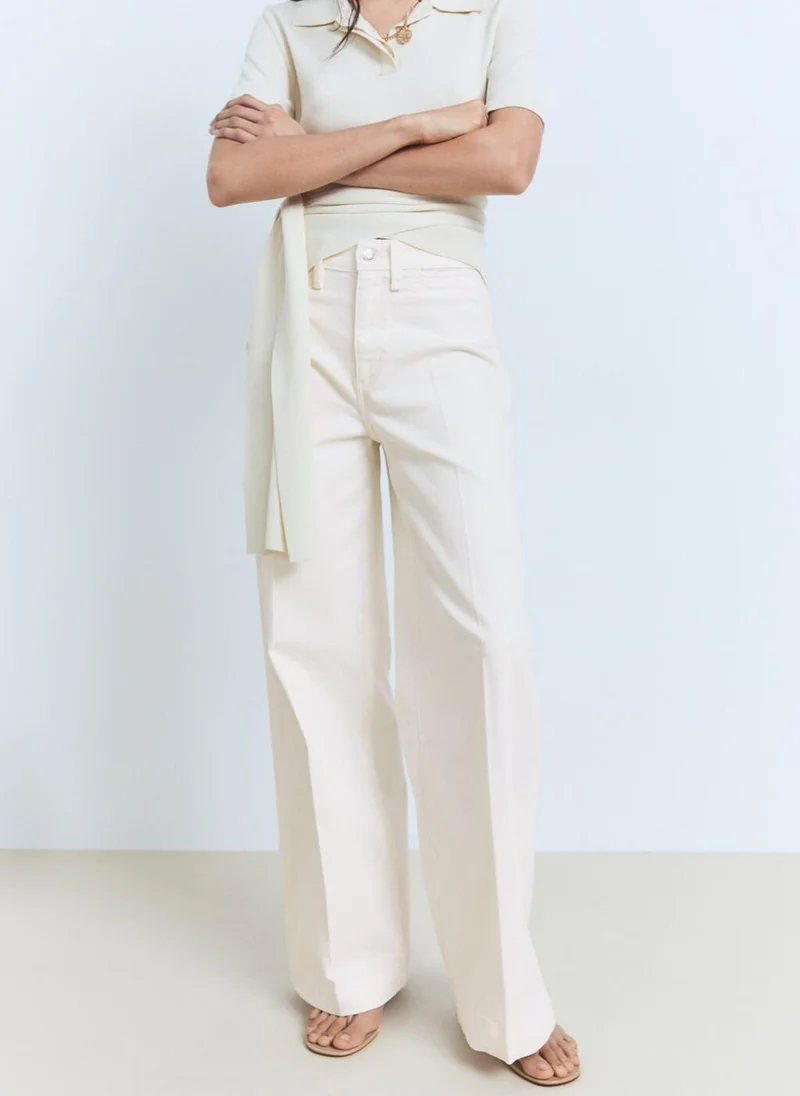 MANGO High-Rise Wideleg Jeans