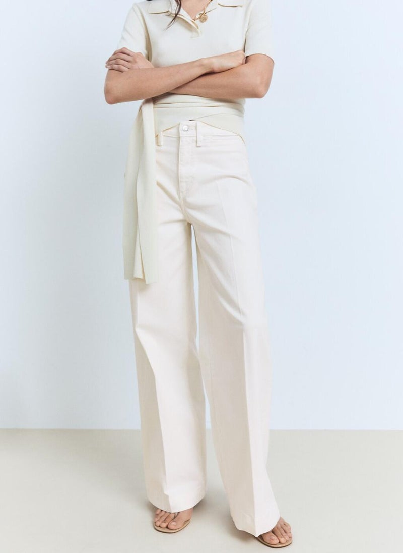 MANGO High-Rise Wideleg Jeans  - Image 1