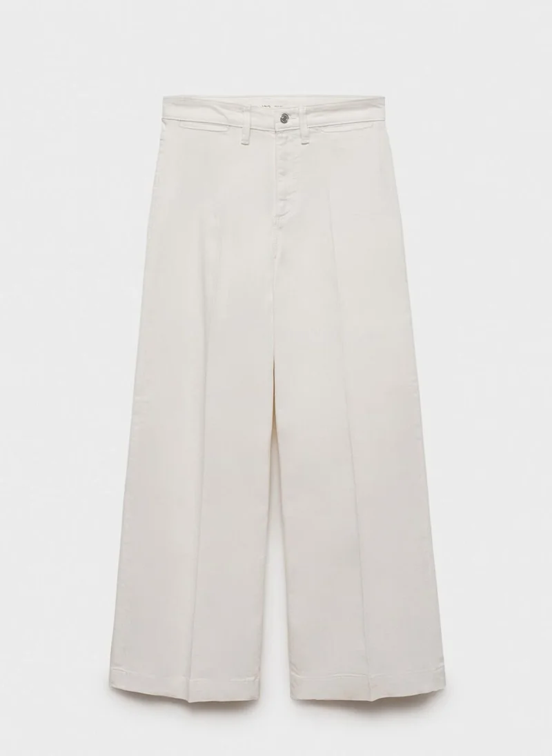 MANGO High-Rise Wideleg Jeans