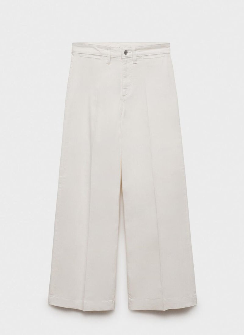 MANGO High-Rise Wideleg Jeans  - Image 4