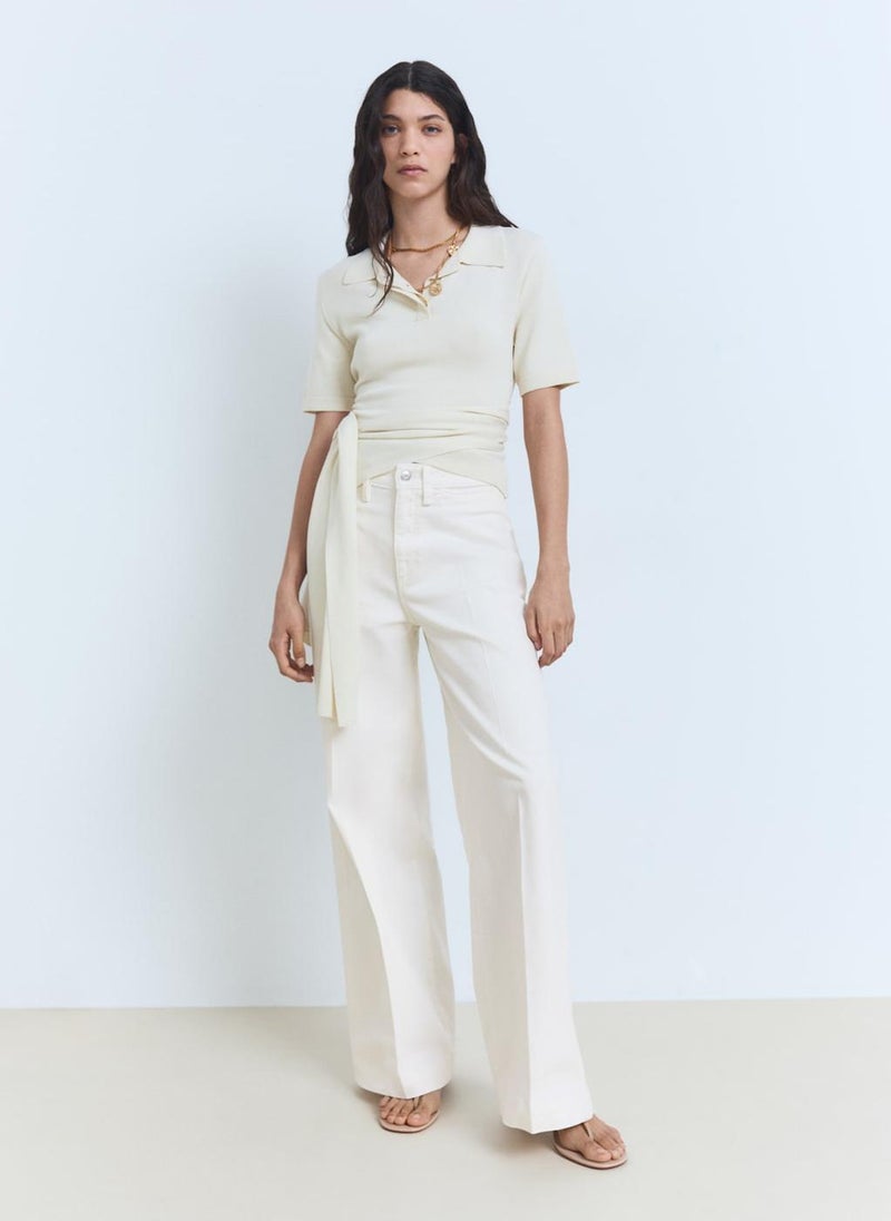 MANGO High-Rise Wideleg Jeans  - Image 3