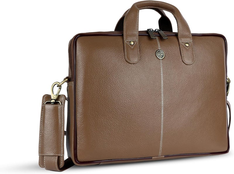 HAMMONDS FLYCATCHER Genuine Leather Office Bag for Men - Laptop Bag for Men - Padded Laptop Compartment - Fits 14 Inch Laptop - Adjustable Strap - Leather Bag for Men - 1 Year Warranty - Image 1