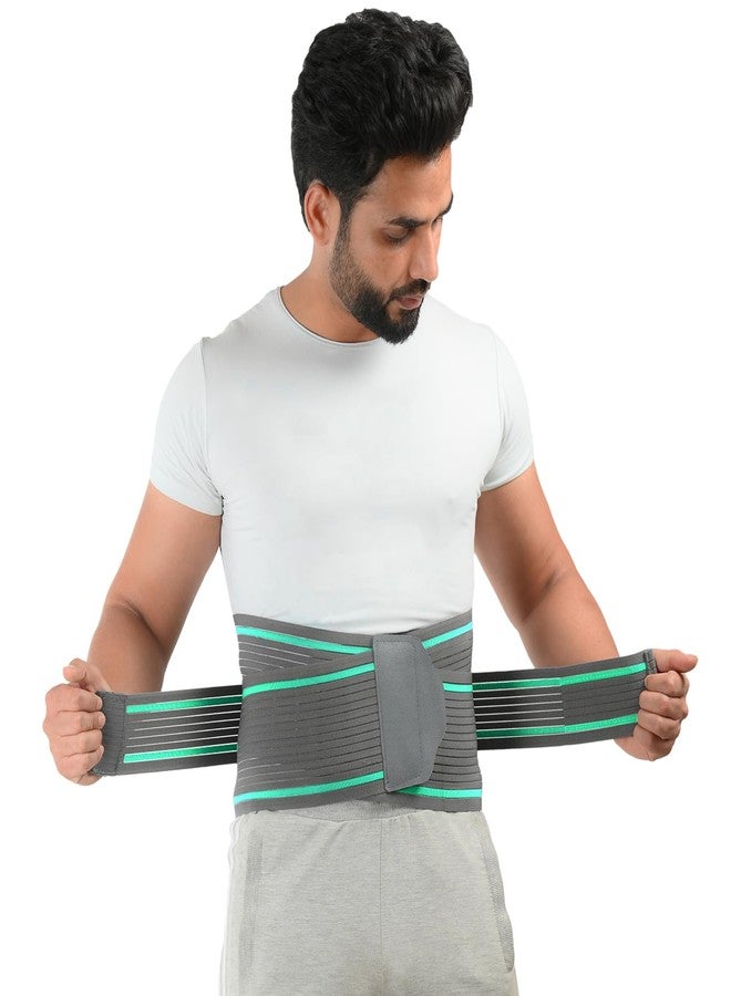 K SQUARIANS Lumbar Sacral Waist Support Belt | LS Belt For Lower Back Pain Relief-Compression Belt With Dual Adjustable Straps For Men And Women - Image 2