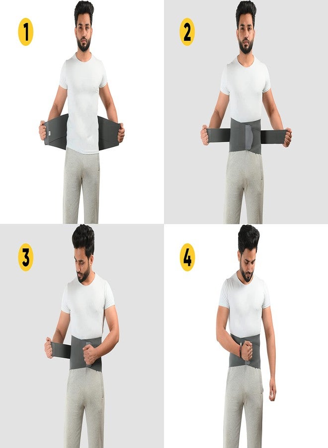 K SQUARIANS Lumbar Sacral Waist Support Belt | LS Belt For Lower Back Pain Relief-Compression Belt With Dual Adjustable Straps For Men And Women - Image 3
