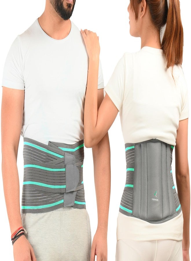 K SQUARIANS Lumbar Sacral Waist Support Belt | LS Belt For Lower Back Pain Relief-Compression Belt With Dual Adjustable Straps For Men And Women - Image 1