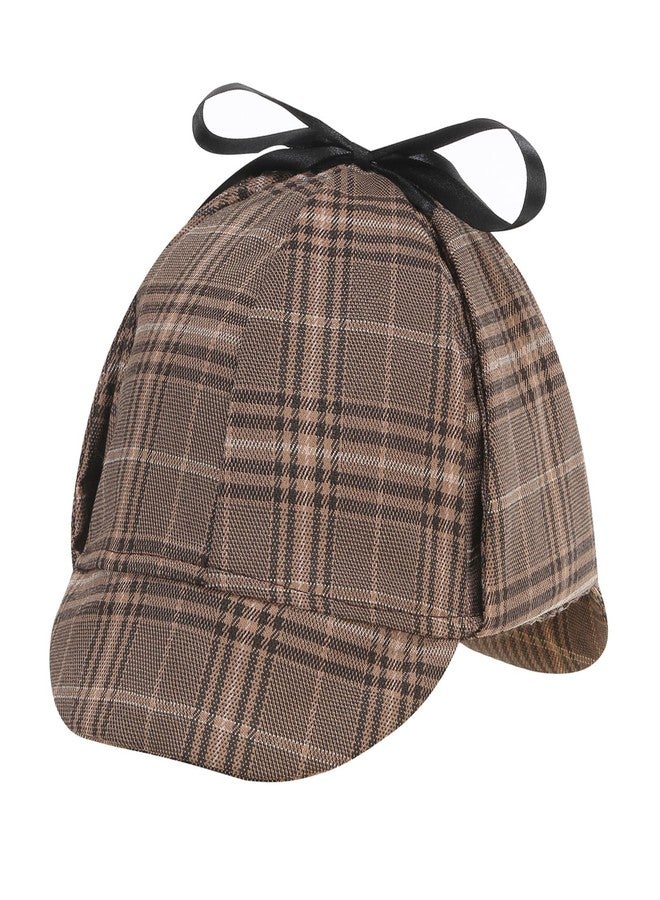 GRAJTCIN Kids Detective Costume Sherlock Holmes Boys and Girls Inspector Cape and Accessories Halloween Party Outfit (Brown,19.69") - Image 4