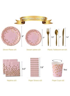 200Pcs Birthday Party Supplies Golden Dots Party Dinnerware Disposable Party Plates Napkins and Cups Sets Serves 25 Guests for Wedding Birthday Party - pzsku/Z427C9FDC9F6700ED8F51Z/45/_/1708660330/d2f00ca4-bebe-43e2-b424-2cfd3fee4db8