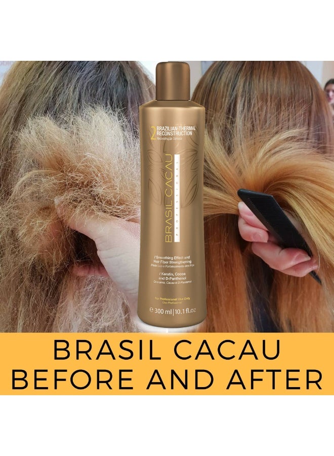 Brasil Cacau Step 2 - Brazilian Thermal Reconstruction 1L: Advanced Keratin Technology for Intense Hair Repair and Smoothness - Image 5