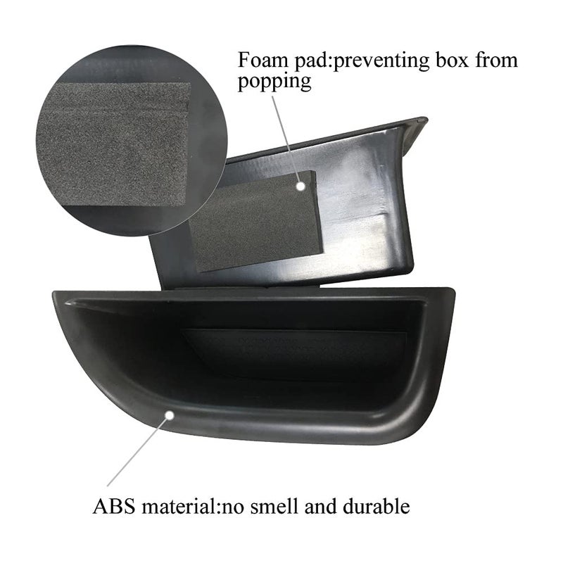 Vesul Black Front Row Door Side Storage Box Handle Pocket Armrest Phone Container Fits on Mercedes Benz E Class E350 E400 E500 E63 AMG W212 2010 2011 2012 2013 2014 2015 - Image 3